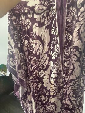 Women's Purple Floral Pattern Blazer Jacket